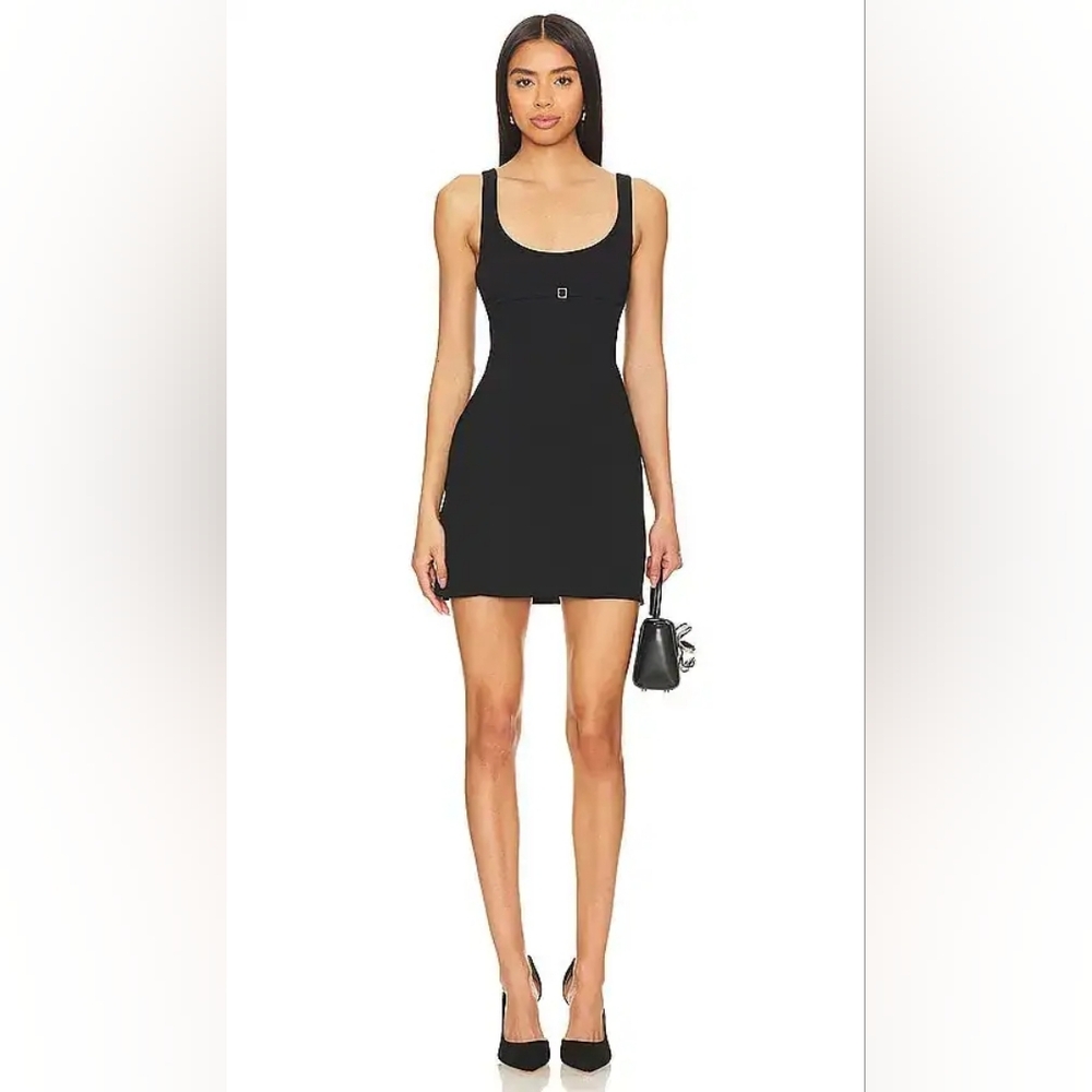 NWOT Amanda Uprichard Gwennyth Mini Dress Size Medium in Black